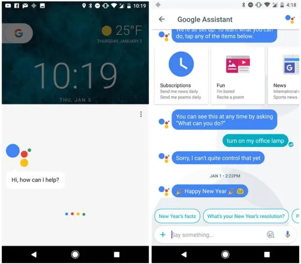 Google Assistant screenshots