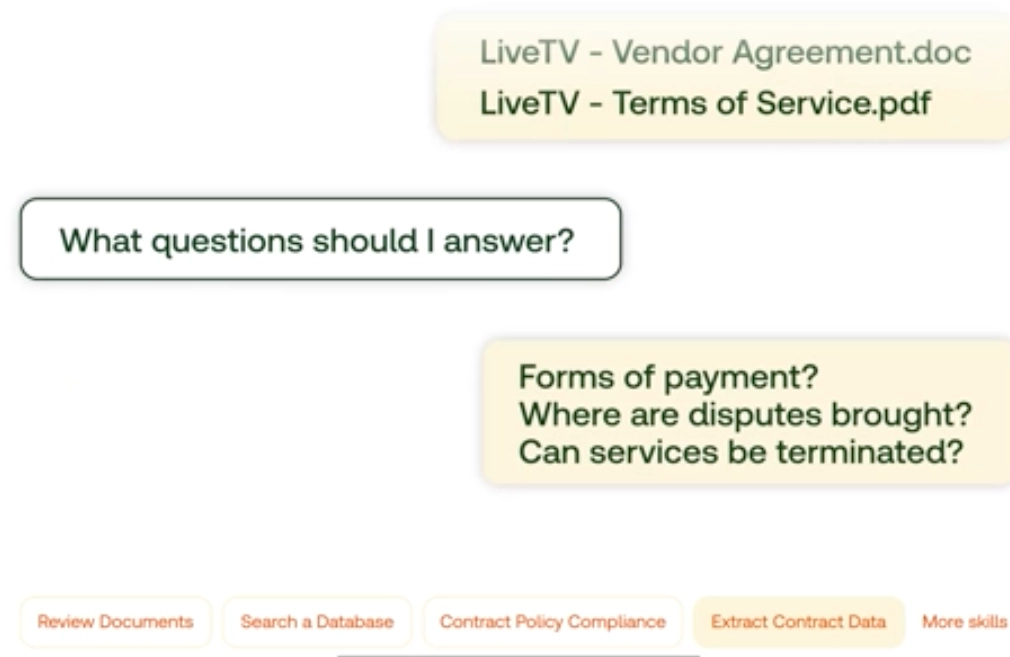 The image shows a legal AI tool helping a lawyer with legal research in a specific field.