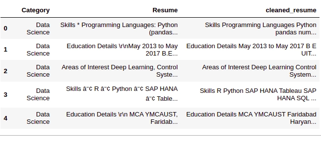 Image shows how NLP evaluates resumes.