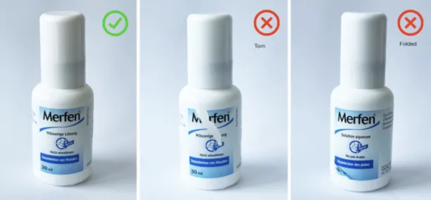 An example of computer vision use cases: image detection for defective product labels.