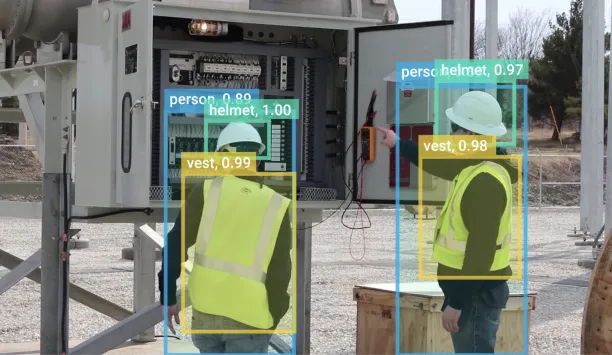 An example of computer vision construction showing how image recognition works on Personal protective equipment (PPE) detection.