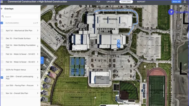 DroneDeploy's construction management software.