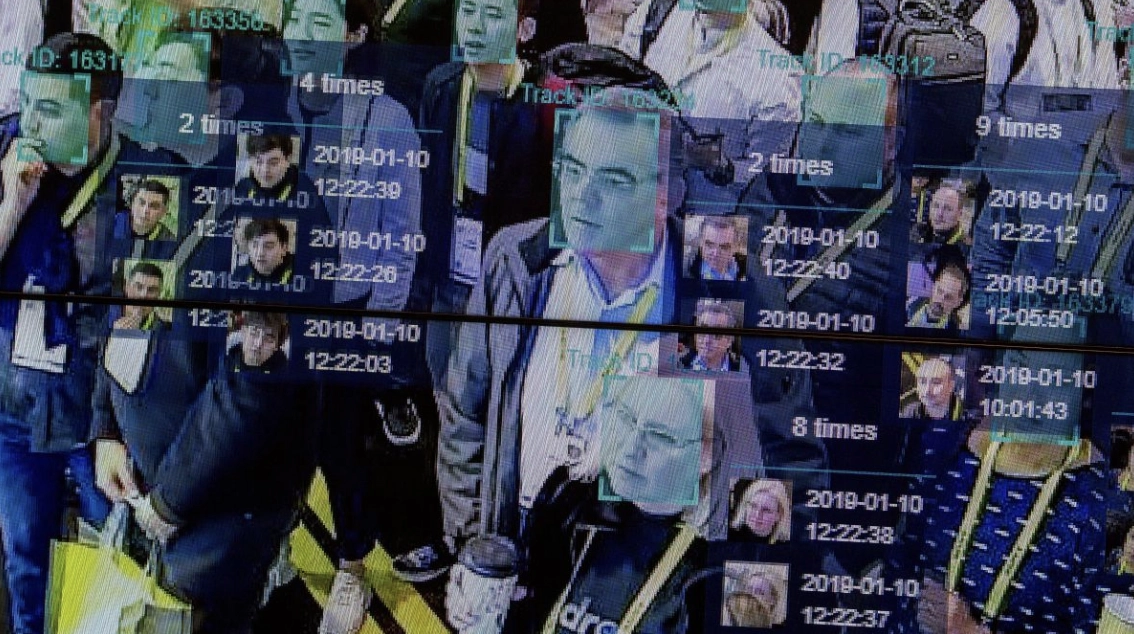 An example of facial recognition technology employed by UK law enforcement as part of a national database.