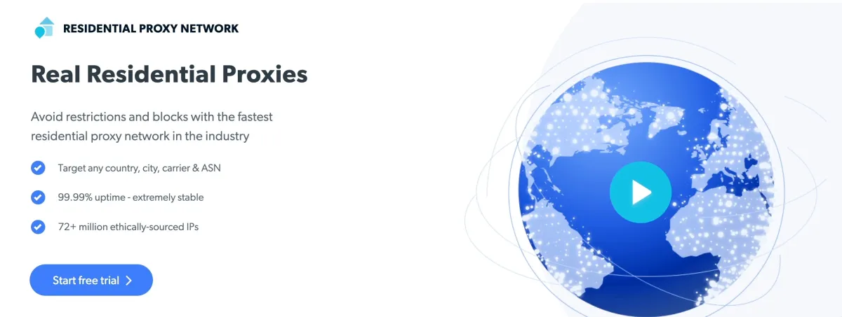 Bright Data's residential proxies can be used for a variety of purposes in web scraping projects such as sales, marketing, finance, travel etc.