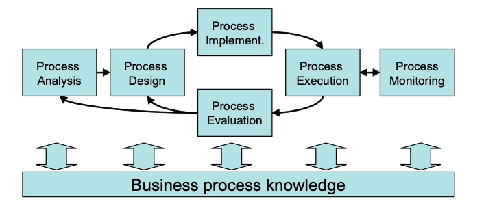 Process knowledge relates to each stage of the BPM cycle starting from process analysis, design, implement, execution, monitoring and evaluation.