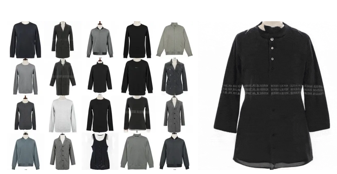 Garments generated by ClothingGAN