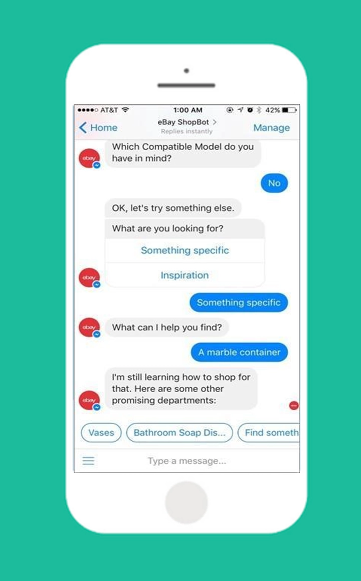 A screenshot of a conversation with a chatbot data to reinstate the importance of chatbot training data.