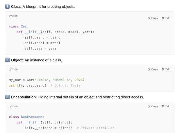 ChatGPT explains the question “What is object-oriented programming and how does it work?"