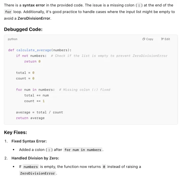chatgpt use cases: ChatGPT helps with debugging code