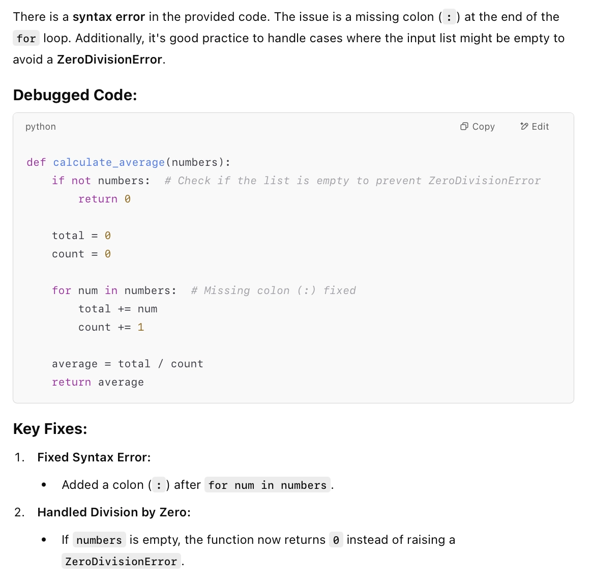 chatgpt use cases: ChatGPT helps with debugging code