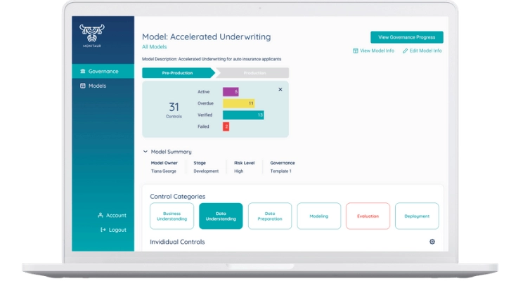 An AI governance tool platform example from Monitor