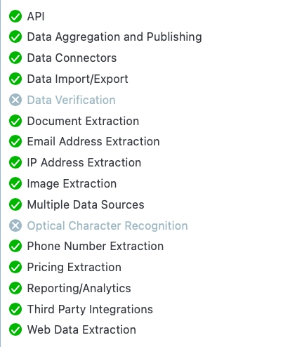 The visual lists Scraping Bee features that users verified.