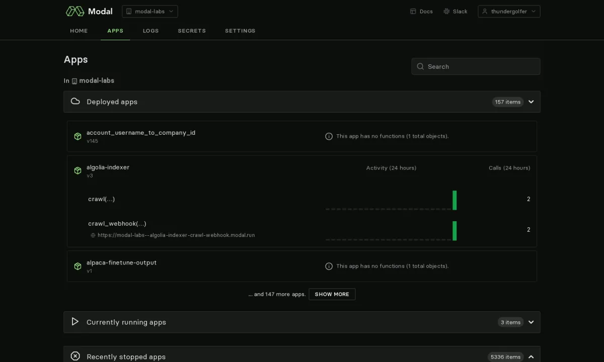 The visual is taken from Modal labs to show how to deploy apps on a Serverless GPU platform.