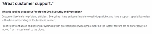 Proofpoint user reviews pros