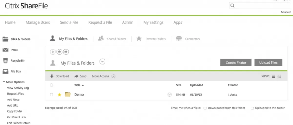 sharefile interface