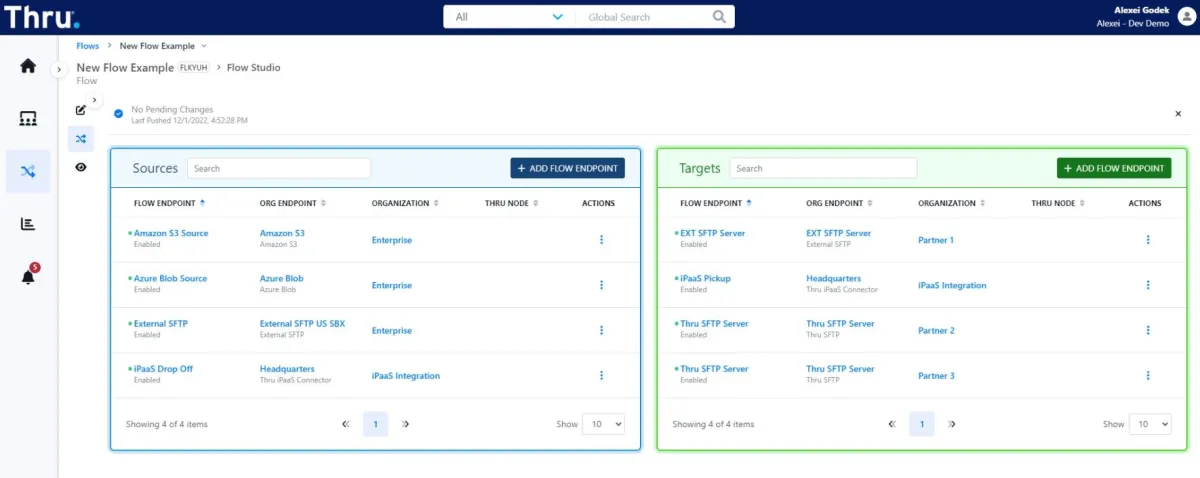 moveit alternatives, thru Inc. user interface