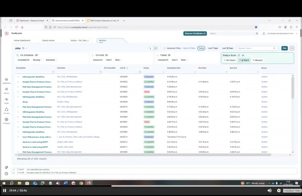 Monitoring SLAs on RunMyJobs