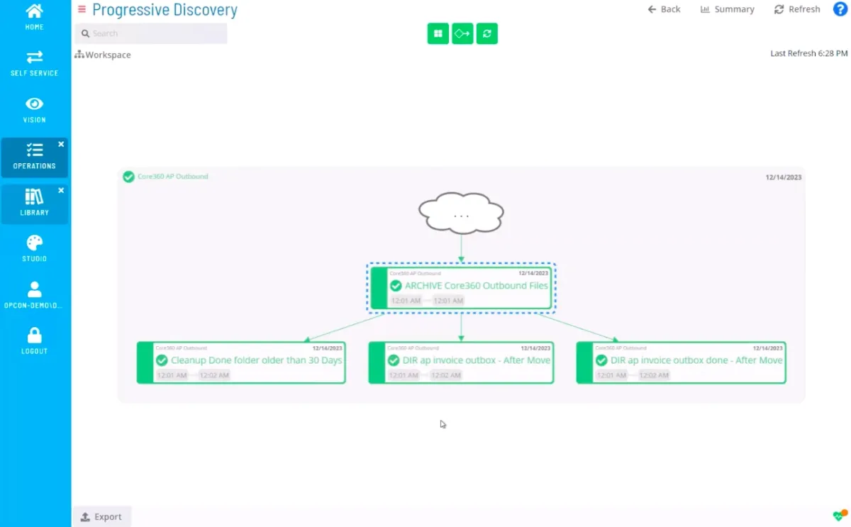The image shows trouble shooting with Fiserv DNA connector.