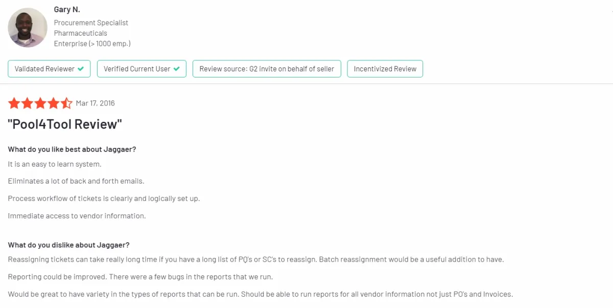 A user review on Jaggaer, a procurement software
