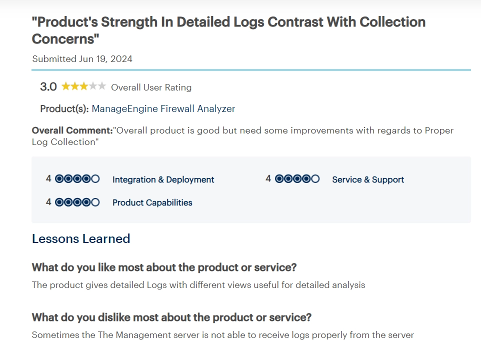 A negative review on ServiceNow Now platform, which has an application functioning like firewall audit software.