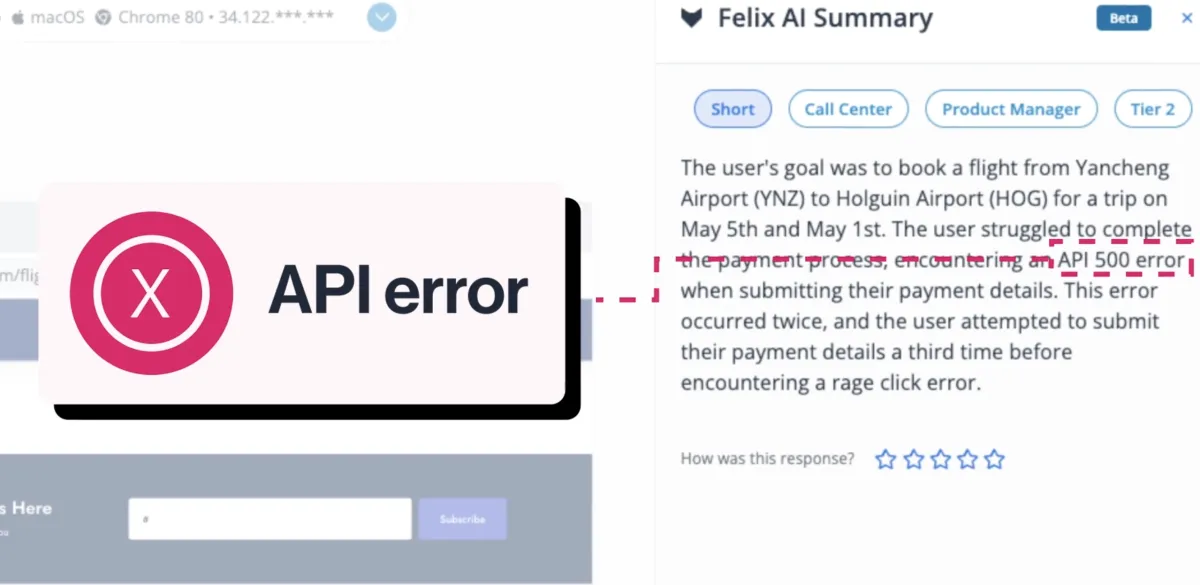 Quantum Metric's Felix AI summary dashboard.