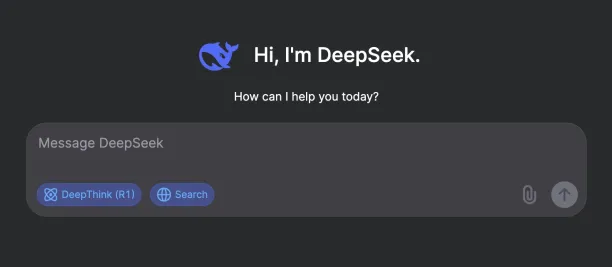 DeepSeek's AI search engine can be used with its reasoning model R1.