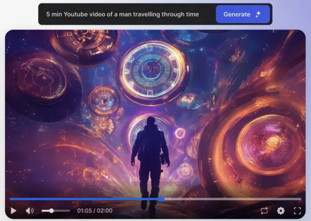 Invideo AI prompt-to-video creation example.
