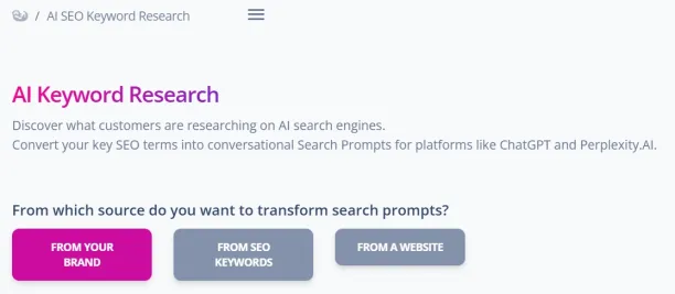 SEO keyword research feature of Otterly, one of the answer engine optimization tools