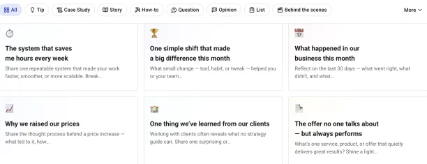 Buffer template options