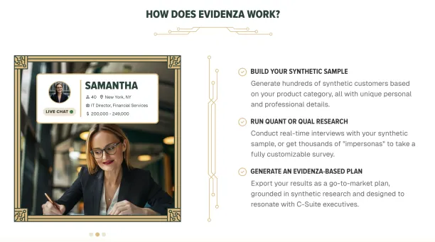 Evidenza builds synthetic users